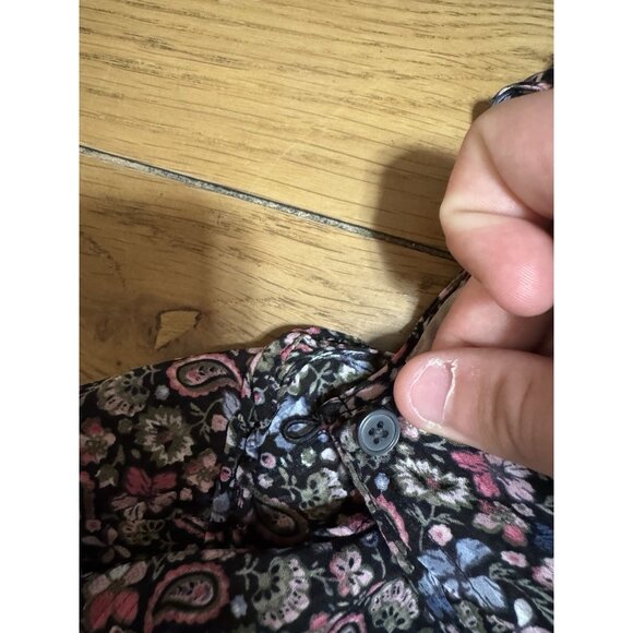 LOFT Women Sleeveless Blouse Size Small Paisley Ruffles Lightweight Beach Summer - Picture 6 of 8